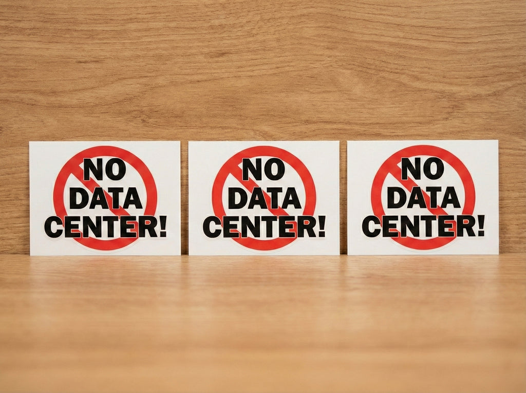 "No Data Center" Stickers