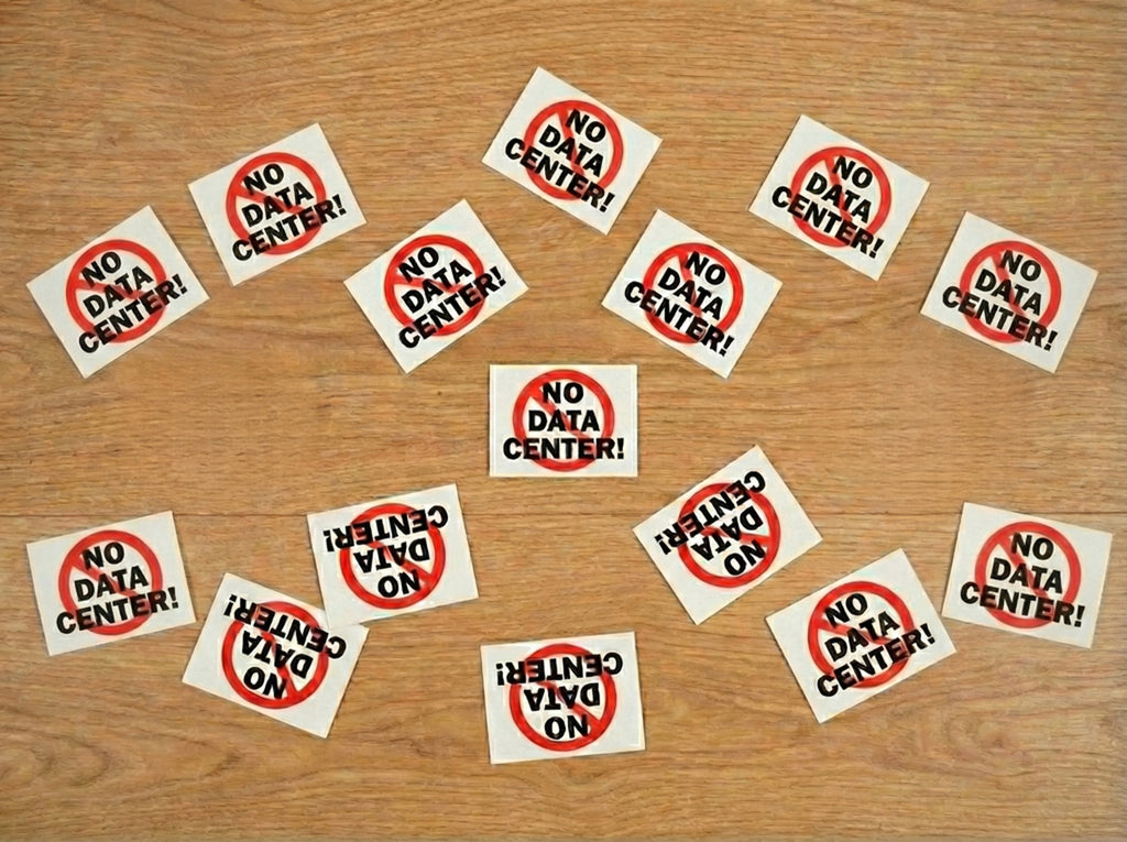 "No Data Center" Stickers