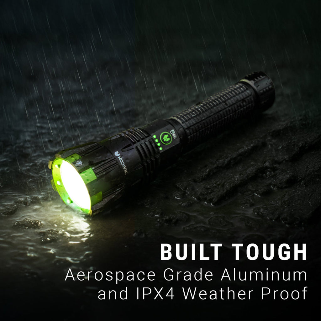 Kodiak® Krown Rechargeable 20000 Lumen Tactical Flashlight with Power Bank