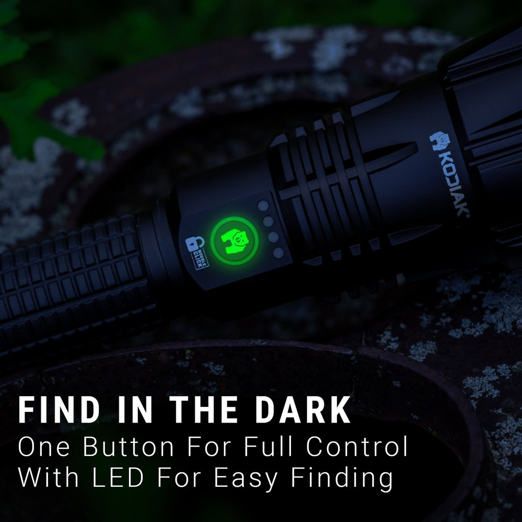 Kodiak® Krown Rechargeable 20000 Lumen Tactical Flashlight with Power Bank