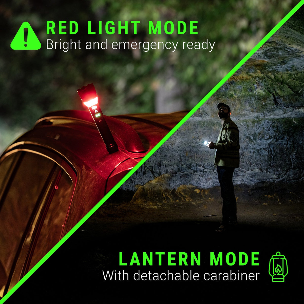 Kodiak® Kavern 1100 Lumen Smart Focus Rechargeable Flashlight - Lantern