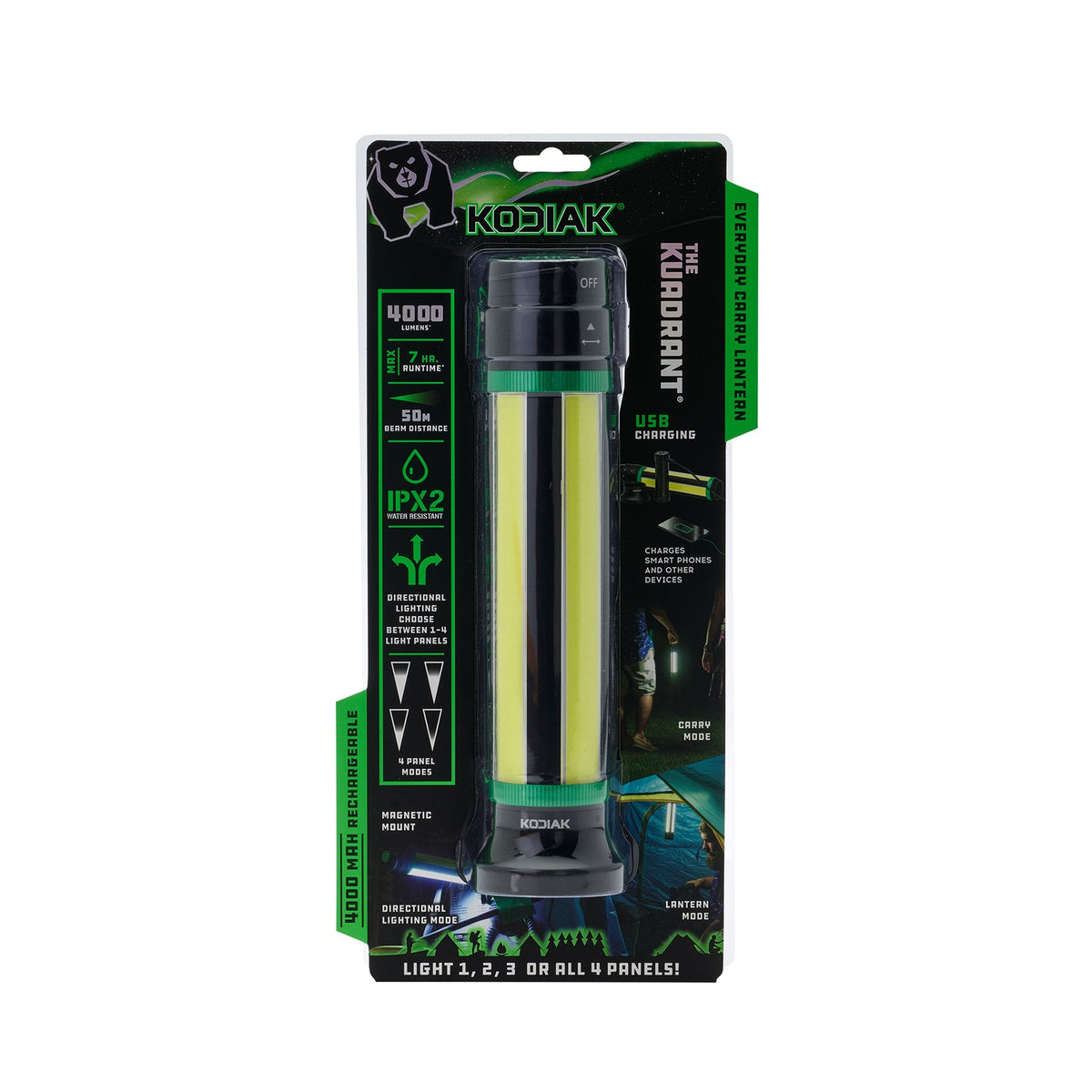 Kodiak® Kuadrant 4-Panel Rechargeable Lantern
